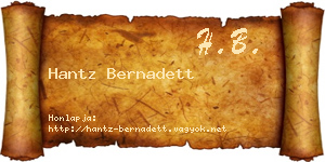 Hantz Bernadett névjegykártya