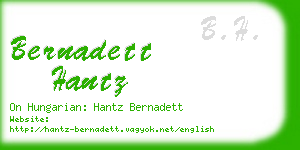 bernadett hantz business card